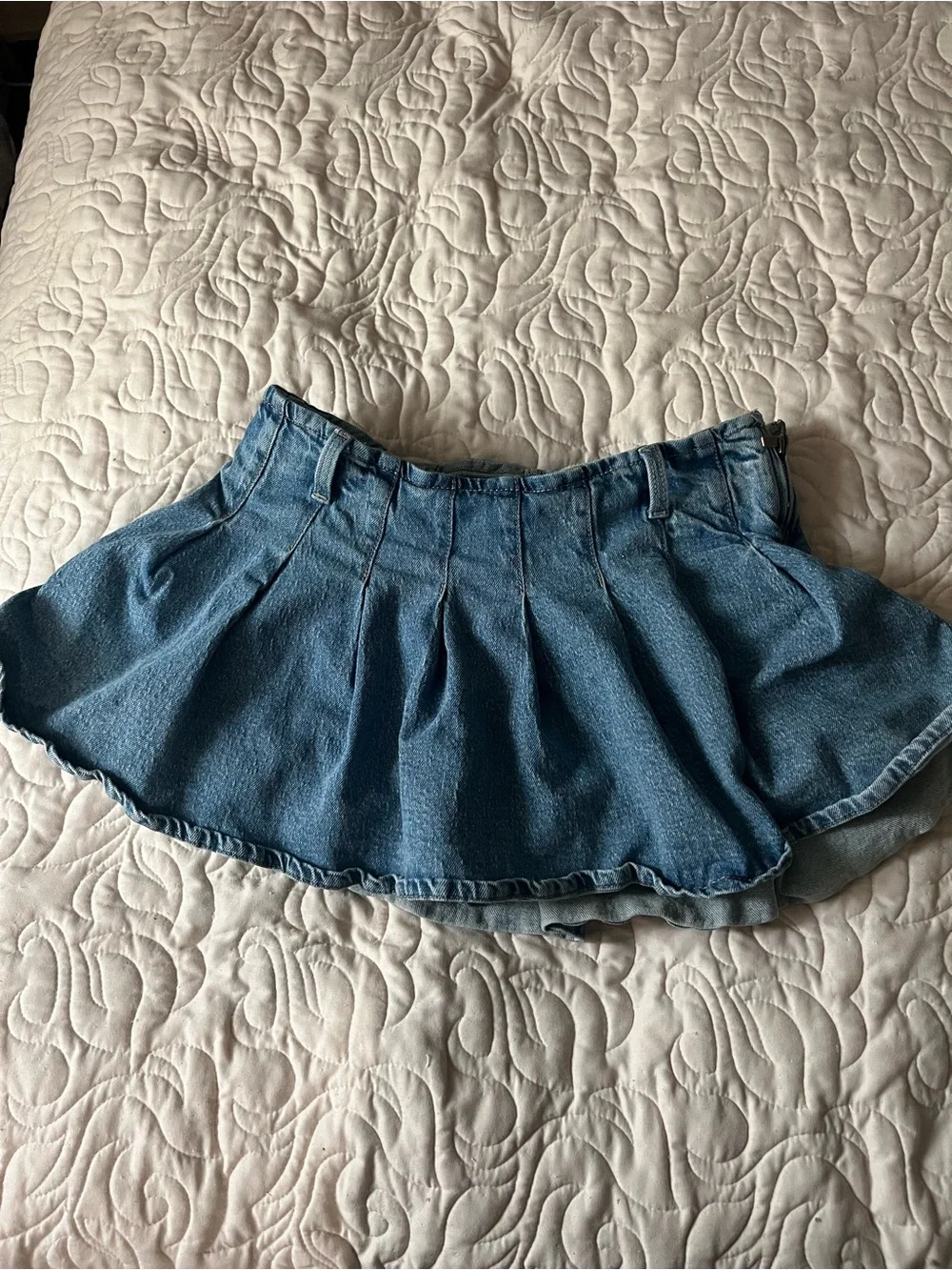 Wild Fable Denim Pleated Mini Skort Blue Size 4